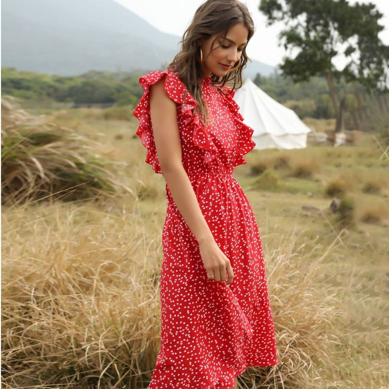 Dames Zomer Chiffon Lange Maxi Jurk