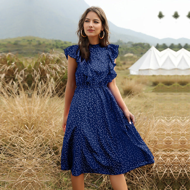 Dames Zomer Chiffon Lange Maxi Jurk