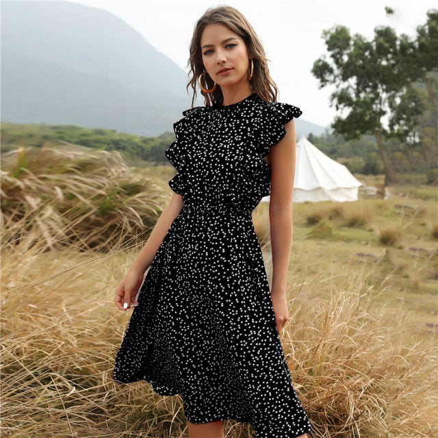Dames Zomer Chiffon Lange Maxi Jurk