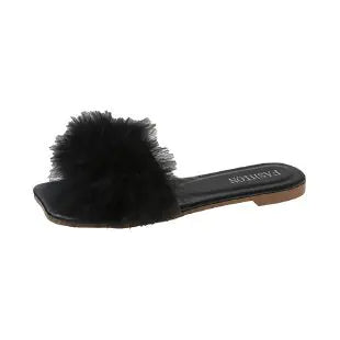 Women's Summer Fashion Flat Fur Slippers