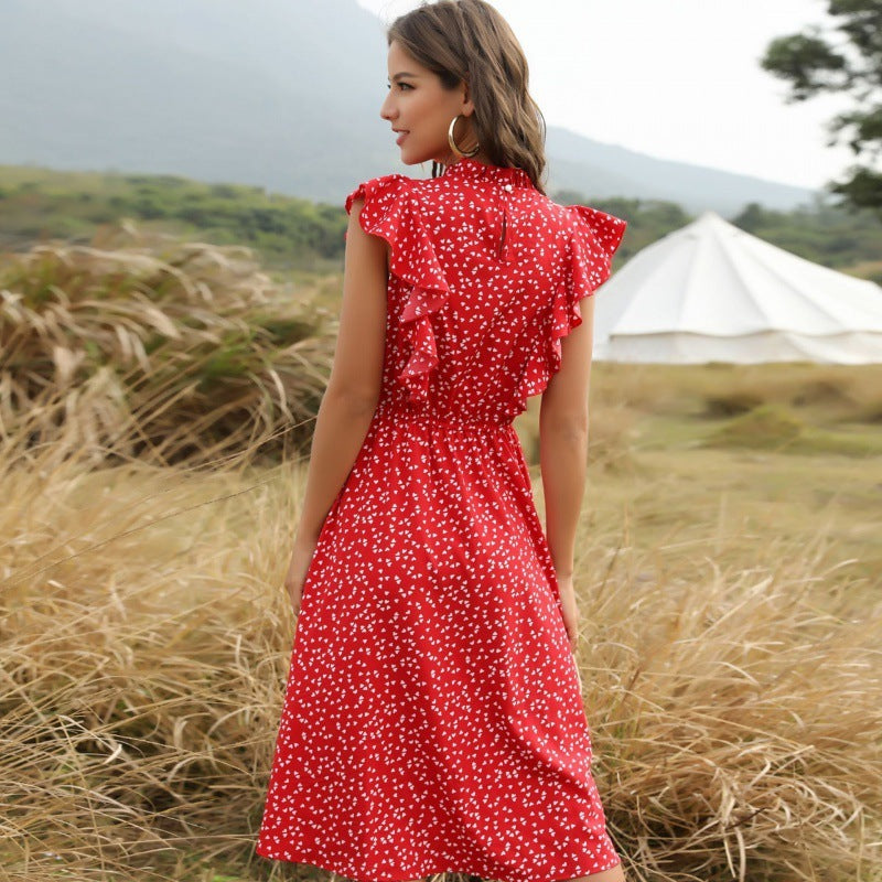 Dames Zomer Chiffon Lange Maxi Jurk