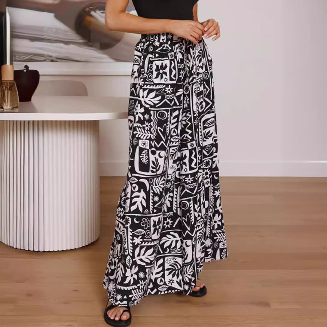 Bloemenprint Wijde Zomerbroek Dames