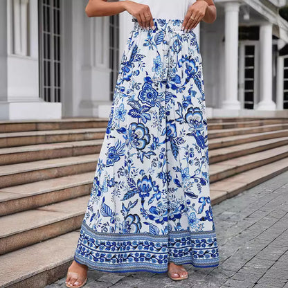 Bloemenprint Wijde Zomerbroek Dames