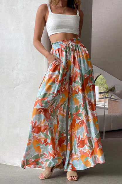 Bloemenprint Wijde Zomerbroek Dames