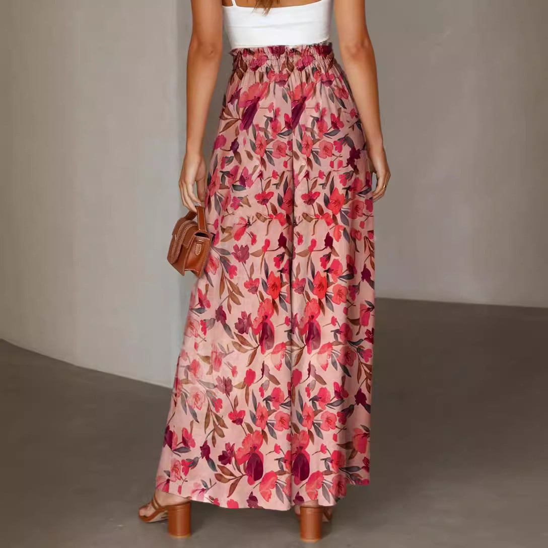 Bloemenprint Wijde Zomerbroek Dames