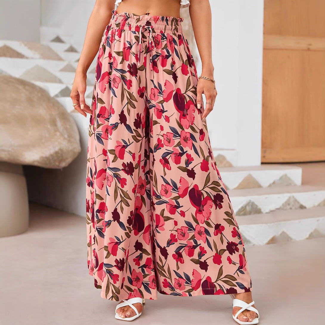 Bloemenprint Wijde Zomerbroek Dames