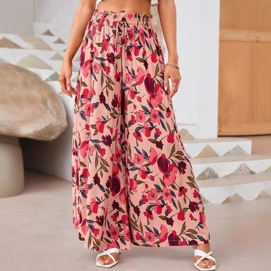 Bloemenprint Wijde Zomerbroek Dames
