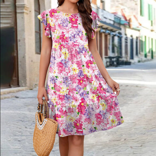 Strandjurk met bloemenprint