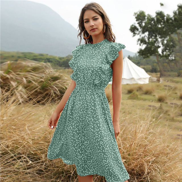 Dames Zomer Chiffon Lange Maxi Jurk