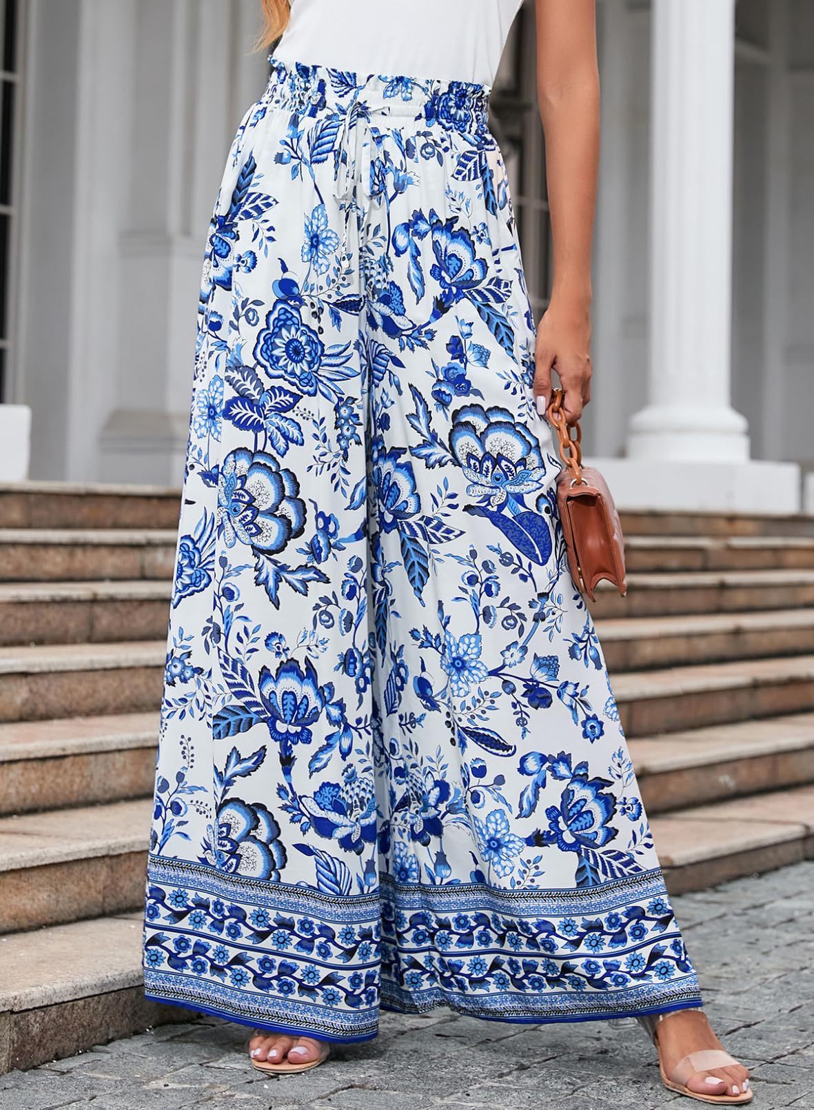 Bloemenprint Wijde Zomerbroek Dames