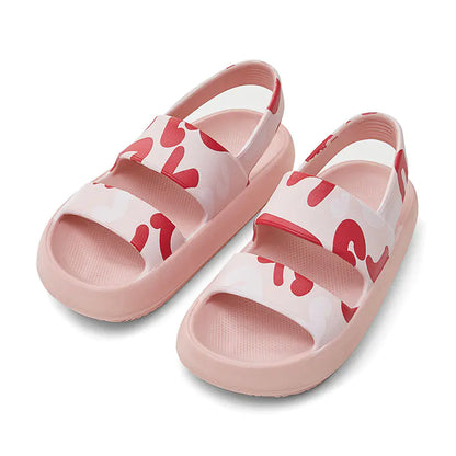 Dikke platte sandalen voor zomermode